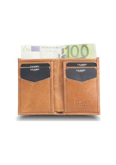 Guard Antik Taba Hakiki Deri İnce Mini Boy Erkek Cüzdan - Grd260418wt1587 Diğer