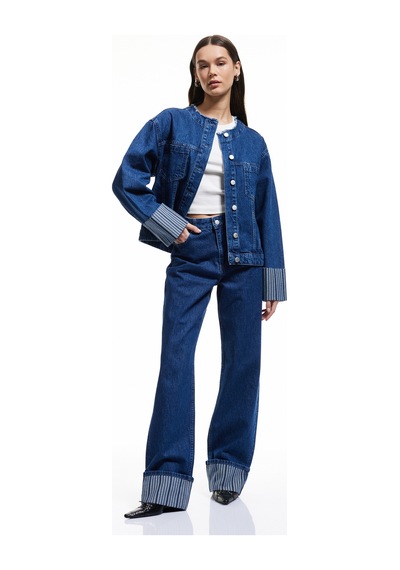Koton Çift Cepli Bisiklet Yaka Kolları Katlı Düğmeli Denim Ceket Koyu İndigo 5sal50029md Dark Indigo İndigo Koton Çift Cepli Bisiklet Yaka Kolları Katlı Düğmeli Denim Ceket Koyu İndigo 5sal50029md Dark Indigo İndigo