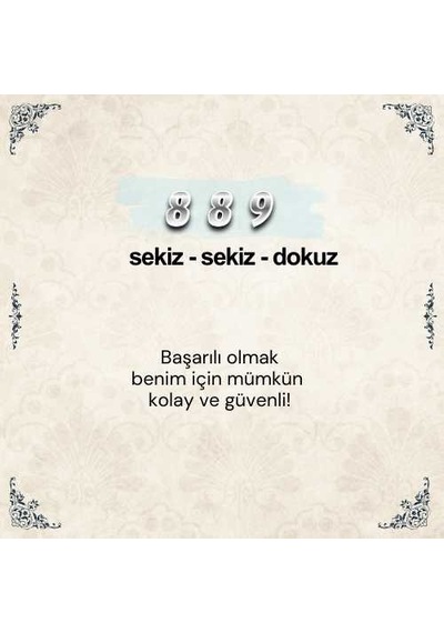 889 Başarı Sayı Sekansı Anahtarlık M1