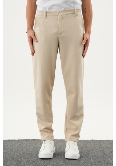 Redline Arden Kışlık Kalın Slim Fit Kemerli Erkek Pantolon Bej