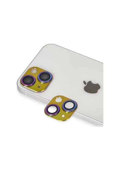 Newface Apple İphone 13 Pers Alüminyum Kamera Lens - Rainbow Altın