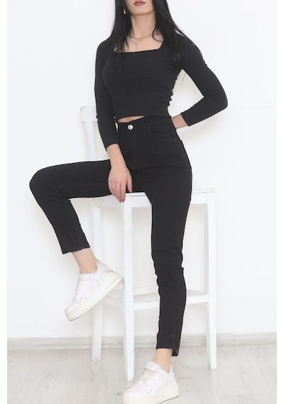 Mokashopin - Dar Paça Kot Pantolon Siyah - 11918.1431. 001
