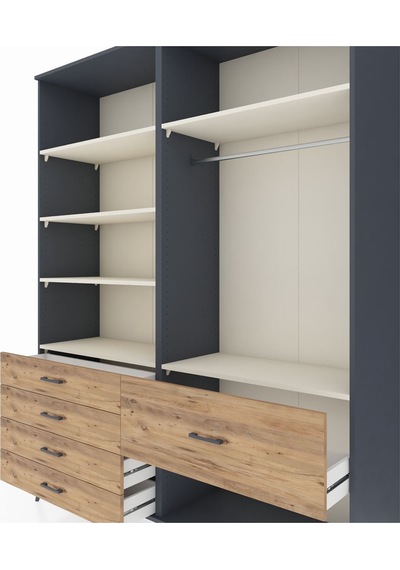 Hyperion Gardrop 6 Raflı 5 Çekmeceli Tek Askılı 176x44x221 Antrasit-aytaşı/çam Aytaşı/çam Hyperion Gardrop 6 Raflı 5 Çekmeceli Tek Askılı 176x44x221 Antrasit-aytaşı/çam Aytaşı/çam