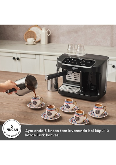 Karaca Hatır Perfetto Dijital Ve Dokunmatik Ekranlı Espresso Ve Türk Kahve Makinesi