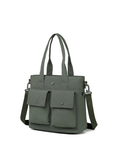 Smart Bags Mikro Poly Kumaş Büyük Boy Kadın Omuz Çantası 3345 Haki