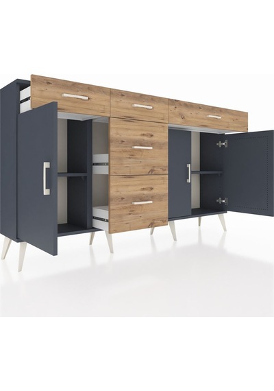 Arges Konsol 2 Raflı 5 Çekmeceli 3 Kapaklı 176x30x99 Antrasit-antrasit/çam Antrasıt/atlas Çam - Antrasıt Arges Konsol 2 Raflı 5 Çekmeceli 3 Kapaklı 176x30x99 Antrasit-antrasit/çam Antrasıt/atlas Çam - Antrasıt