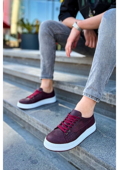 Ch043 Cbt Cowien Erkek Ayakkabi Bordo Bordo