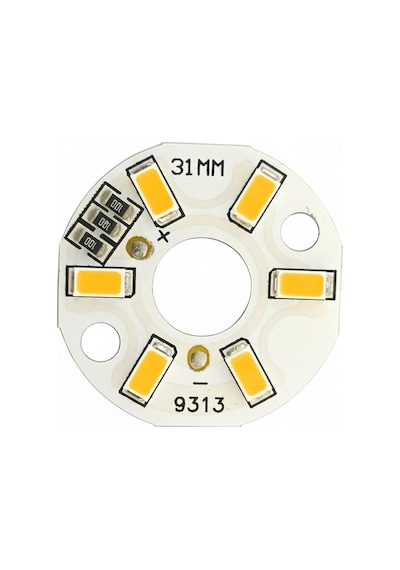 5730 5v 3w 31mm Sarı Led Modül Aluminyum Pcb 6 Led Lamba Aydınlatma Işık Standart