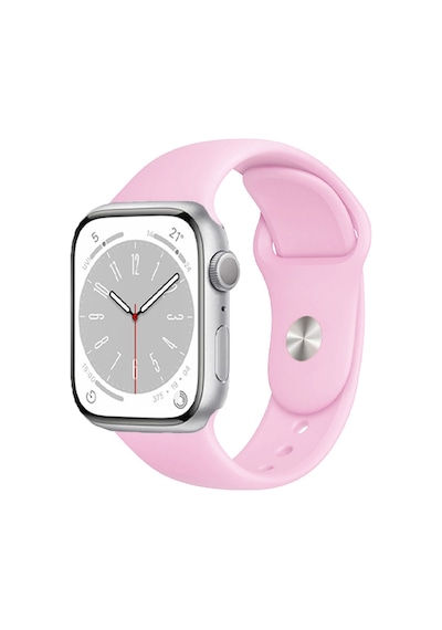 Forzacase Apple Uyumlu  Watch 8 41mm Silikon Kordon Kayış - Fc004 Pembe