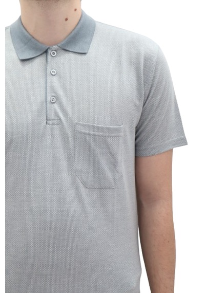 Santa Dmctekstil Erkek Aresta-001 Desenli Klasik Kesim Rahat Kalıp Tek Cepli Polo Yaka T-shirt Gri Santa Dmctekstil Erkek Aresta-001 Desenli Klasik Kesim Rahat Kalıp Tek Cepli Polo Yaka T-shirt Gri
