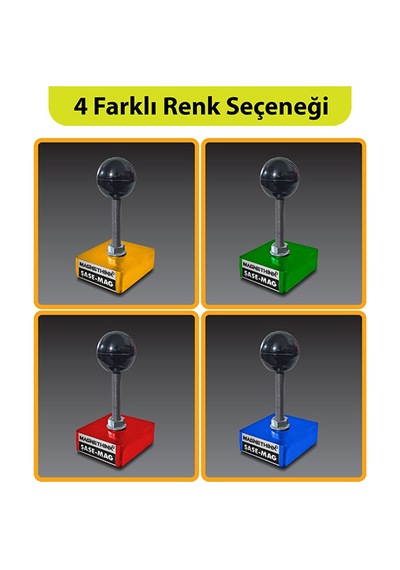 Magnethink Şase-mag Güçlü Manyetik Kaynak Makinesi Şase Topraklama Akım Kablo Tutucu Mıknatısı Şasemag - Turuncu 1 Adet