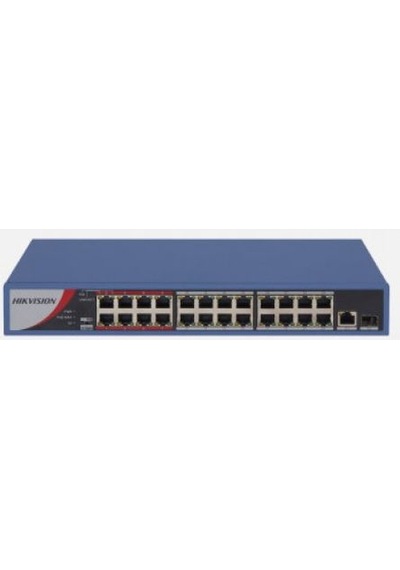 Hıkvısıon DS-3E0326P-E/M (B) 24 Port Poe Yönetilemez Switch