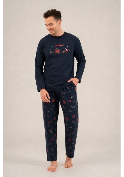 Rolypoly Let It Snow Baba Oğul Lacivert Uzun Kol Pijama Takım Rp3939-a-v1 Rp3939-a-v1