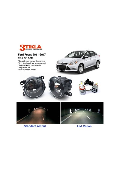 Focus 2011-2017 Beyaz Led Xenon Sis Farı Seti