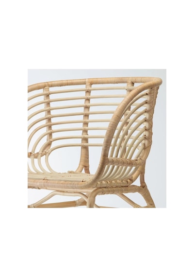 Tr Rattan Berjer Koltuk, 60x60 Cm, Beyaz Oturma Odası Mobilyası Diğer