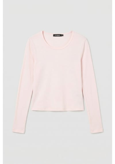 it's basic Kadın Toz Pembe W5 %100 Organik Pamuk Esnek Rahat Kesim Bluz