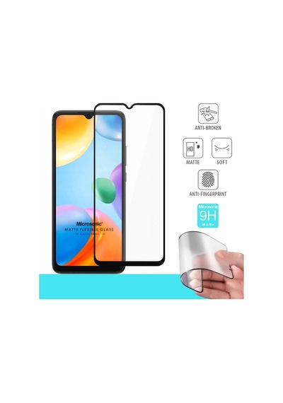 Microsonic Xiaomi Redmi 10c Seramik Matte Flexible Ekran Koruyucu Siyah