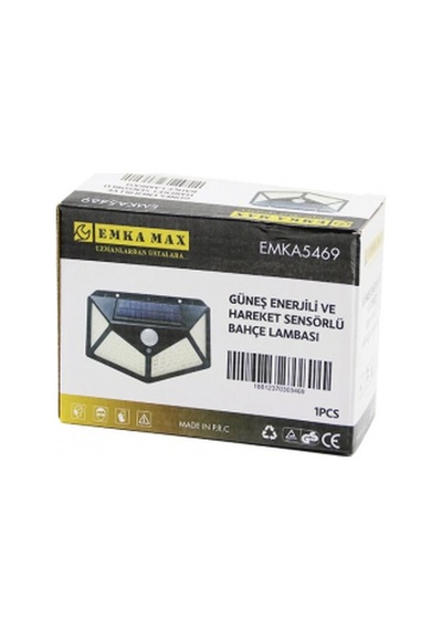 4 Açılı Solar - Hareket Sensörlü Aplik Duvar Lambası Dış Mekan 9.5 X 13.5cm 5324