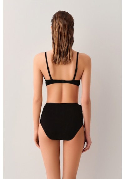 Suwen Yüksek Bel Bağcıklı Bikini Alt Sbn26120012 Siyah
