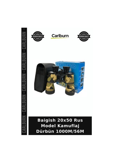 Baigish 20x50 Rus Model Kamuflaj Dürbün 1000m/56m Taşınabilir Cihaz Hobi Aleti Ergonomik Tasarım Diğer