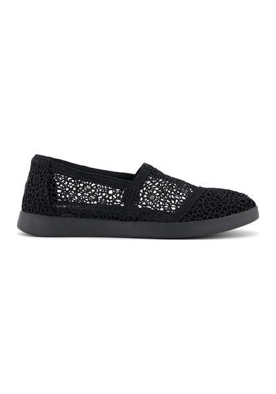 Espadril / Keten Kadın 10021549 Toms Alpargata Plus Moroccan Crochet Black Siyah