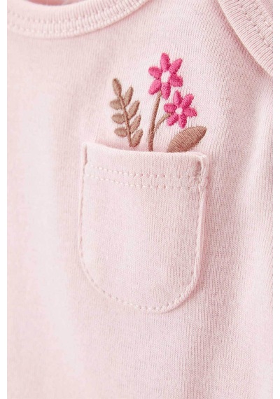 Kız Bebek Kısa Kollu 5li Body Pembe