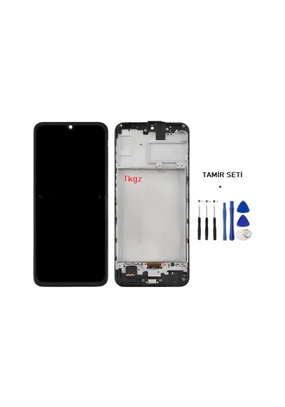 Tkgz - Samsung Galaxy M30s - Sm-m307 Uyumlu Lcd Ekran Dokunmatik Servis Çıtalı + Tamir Seti