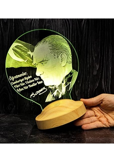 Sözleri Hediye Led Lamba Atatürk Görselli Hediyeler Çok Renkli