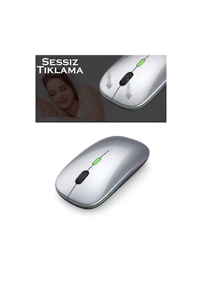 Sprange Sr-m1 Bataryalı Wireless Type-c Şarjlı Kablosuz Mouse Mouse Akt00847 Gümüş