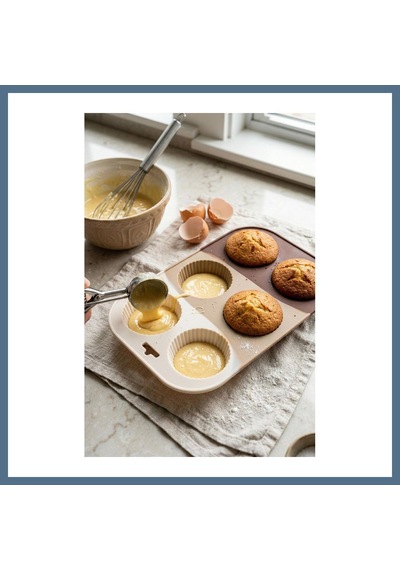 Buradabulabilirsin Kahve Rengi 6 Lı Silikon Kek Ve Çikolata Kalıbı & Muffin Kabı Pişirme Gereci 16x25 Cm Bbz