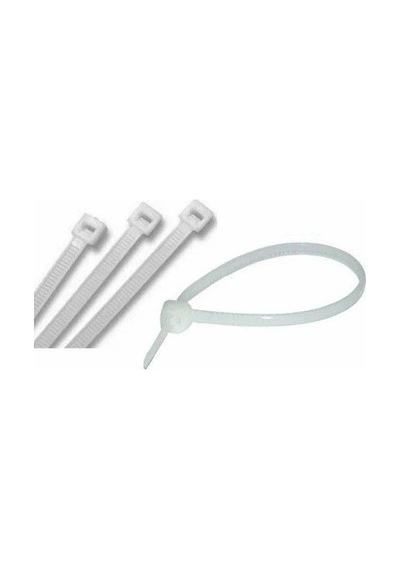 Beyaz Cırt Plastik Kelepçe 10 cm Kablo Bağı - 2.5*100mm 100 adet