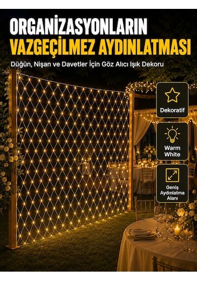 Dekoratif Ağ Led Işık İle Organizasyonlarınıza Masalsı Atmosfer