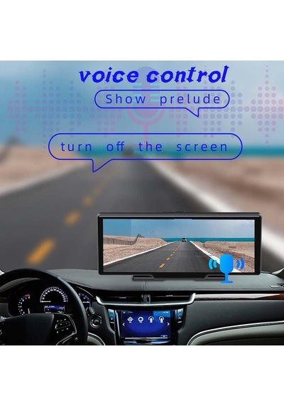 10 Süper Hd Ips Dokunmatik Ekran Akıllı Ekran Araba Stereo Ön Kaydedici Dahili 12v-24v Kamyon Van Kablosuz Carplay A