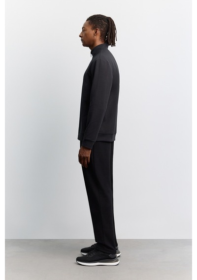 Avva Erkek Siyah Dik Yaka Fermuarlı Baskılı Kolay Ütülenen Pamuklu Regular Fit Sweatshirt A62y1310 Avva Erkek Siyah Dik Yaka Fermuarlı Baskılı Kolay Ütülenen Pamuklu Regular Fit Sweatshirt A62y1310