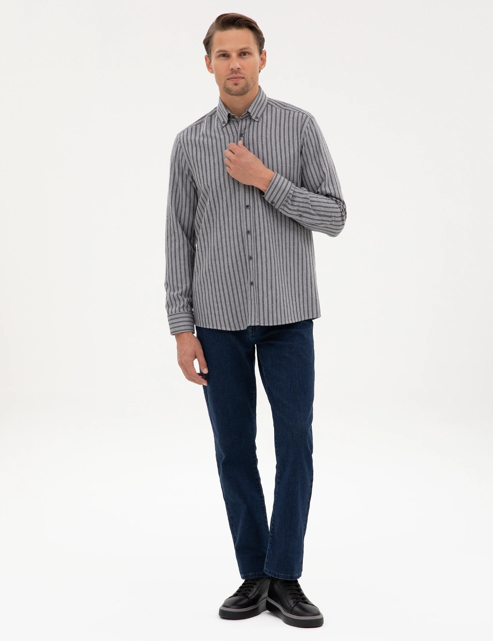 Pierre Cardin Erkek Gri Gömlek Desenli 50316710-vr024 Gri
