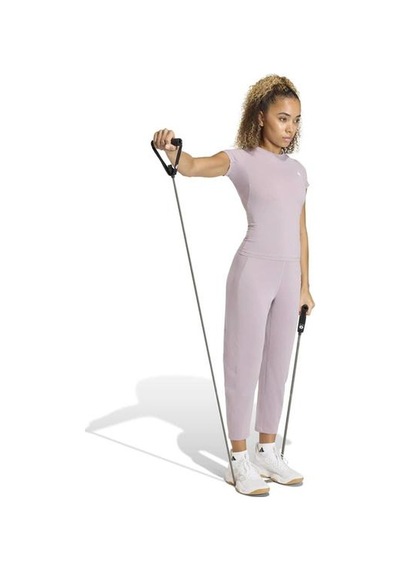 Adidas Power Essentials Workout Contour Kadın Pembe Yuvarlak Yaka Tişört Pembe