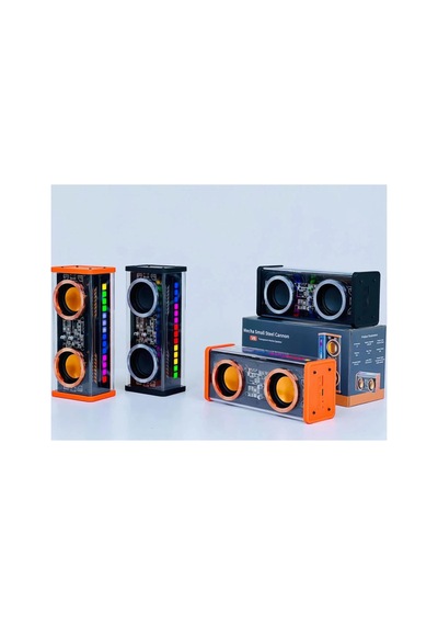 Şeffaf Mecha Müzik Tws Stereo Rgb İşıklı Hoparlör Kablosuz Bluetooth 5.0 Taşınabilir Hoparlör V9 Çok Renkli
