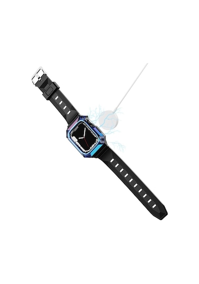 Apple Uyumlu  Watch 7 41 MM Kordon Kasa Koruyuculu Silikon Kordon 88