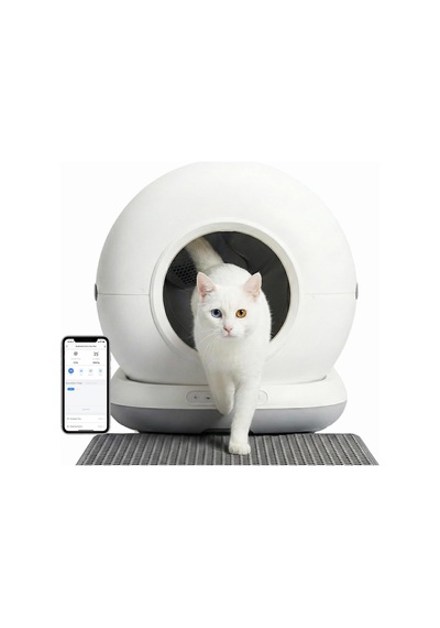 Cb001 Akıllı Otomatik Kedi Tuvaleti, App İle Uzaktan Kontrol, 75lt Hazne, 7lt Çöp Haznesi, Ağır