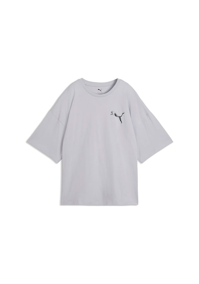 Puma Graphıc Bubble Kadın Geniş Kesim Tişört 634590 82 Gri