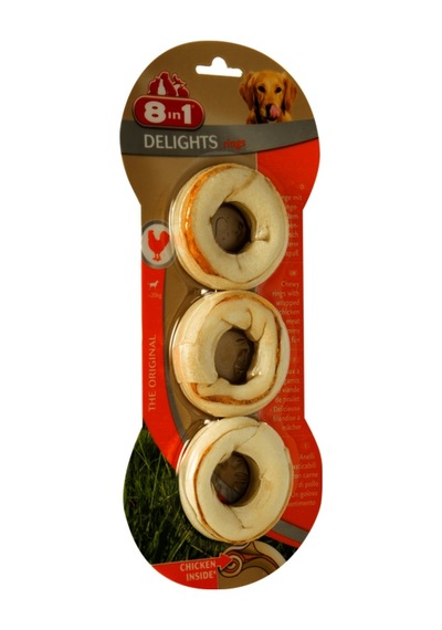 8in1 Rings Delights Tavuklu Halka Köpek Ödülü 3 x 119 G 3'lü