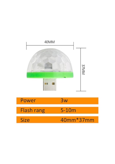 Apple Uyumlu iPhone Android Mini Sihirli Disko Topu 4W Led Usb Küre Magic Ball (339992130)