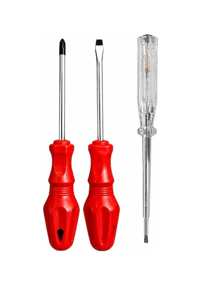 Lexroo Aee 3'lü Tornavida Seti 5x100 Mm Düz + Yıldız + Kontrol K