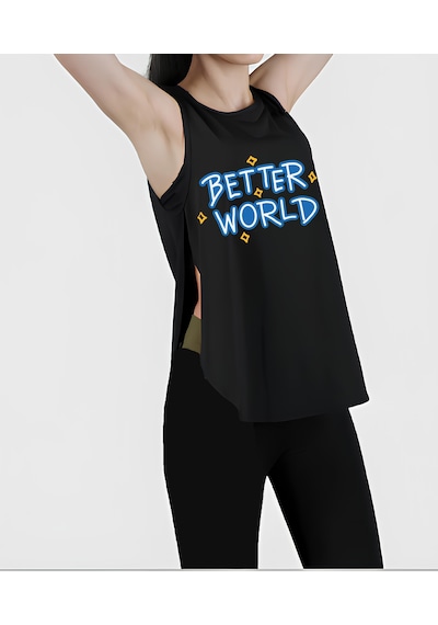 Cda Siyah Yırtmaçlı Better World Spor Kadın Atlet Siyah