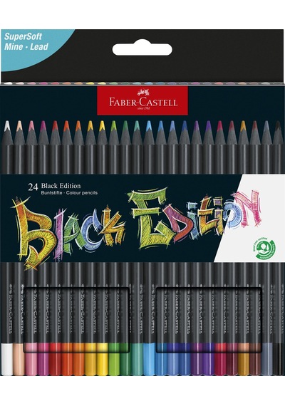 Faber Castell Black Edition 24 Lü Kutu 124-Pembe