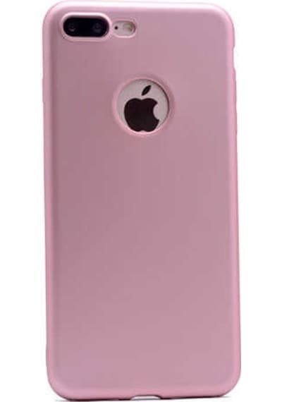 Noktaks - Apple Uyumlu iPhone 7 Plus - Kılıf Mat Renkli Esnek Premier Silikon Kapak - Rose Gold