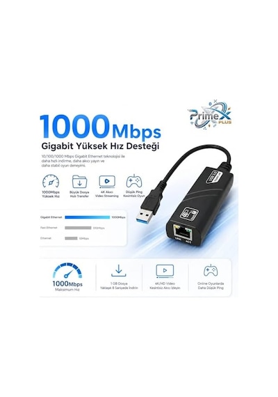 Px-2035 Usb 3.0 Gigabit Ethernet Adaptör, 1000mbps Usb To Rj45 Lan Dönüştürücü, Usb Network Çevirici, Pc Notebook İçin Kablolu İnternet Adaptörü, 10/100/1000mbps Gigabit Usb İnternet Çevirici