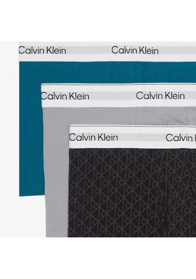 Calvin Klein Trunk Erkek Siyah/gri/mavi 3'lü Boxer Lv00nb4565 Renkli
