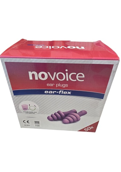 Novoıce Snr 26db Tekstil İpli Kulak Tıkacı Kutulu 50 Adet