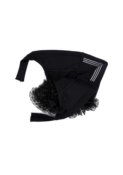 Melodi Scarf Kadın Tesettür Sihirli Yapışkanlı Kaymayan Fırfırlı Dolgulu Topuz Bone Ekru Ekru